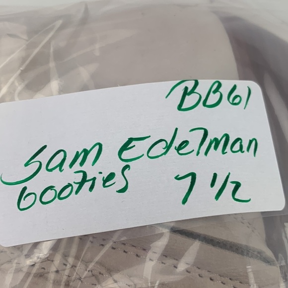 Sam Edelman Paige Fringe Leather Bone Low  Western Booties Size 7 ½ - Picture 12 of 12